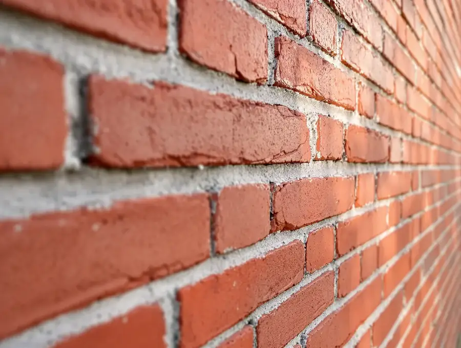 Clean repointed brick garden wall